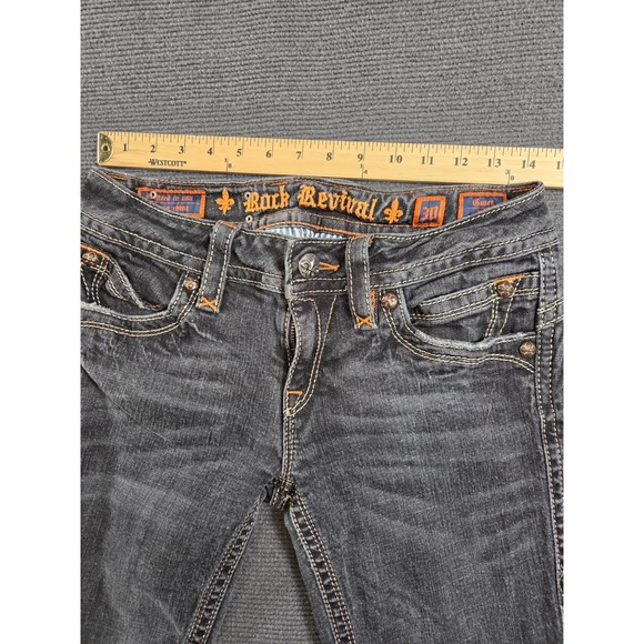 Rock Revival Gwen Boot Jeans Women's 30 Flap Pocket Rhinestones (30x30) - Picture 5 of 11